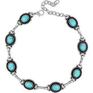 Turquoise Stone Adjustable Anklet for Women - Stunning Gift for Any Occasion